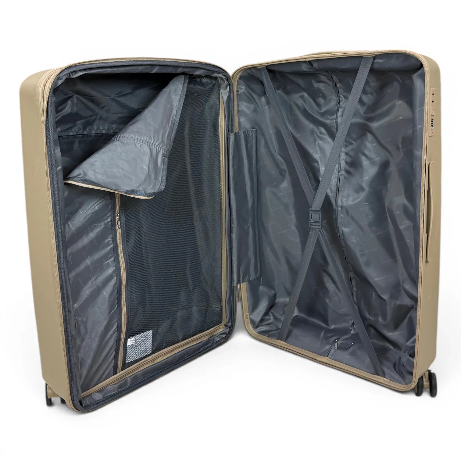 Airplane Premium Travel , Set 3 Bags ( Beige ) 22 , 26, 30 inch