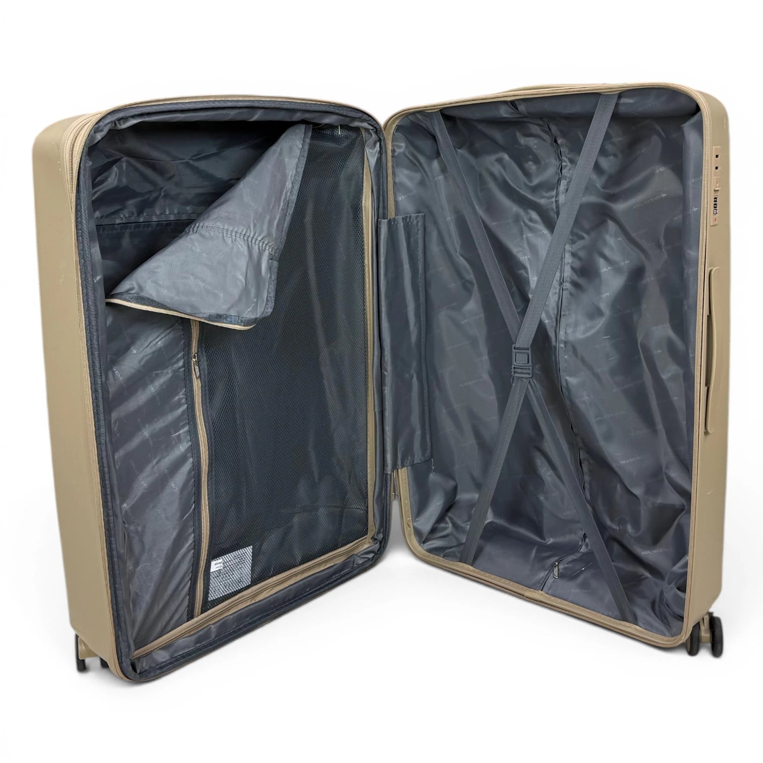 Airplane Premium Travel , Set 3 Bags ( Beige ) 22 , 26, 30 inch