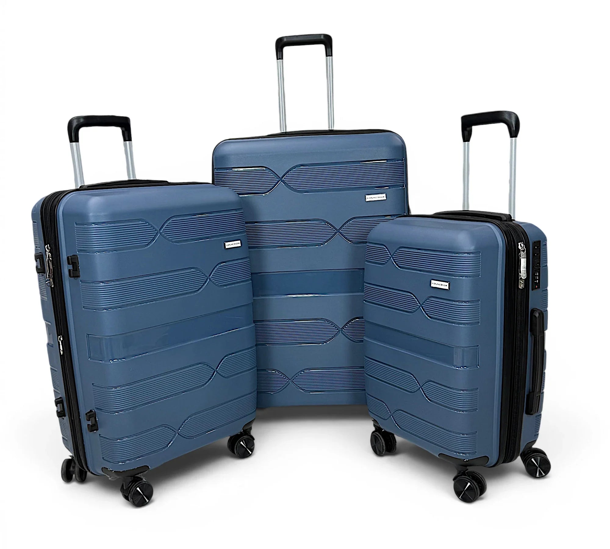 Airplane Elite Travel Bags – 3 Piece Set ( Petrol Blue ) 20 , 24, 28 inch
