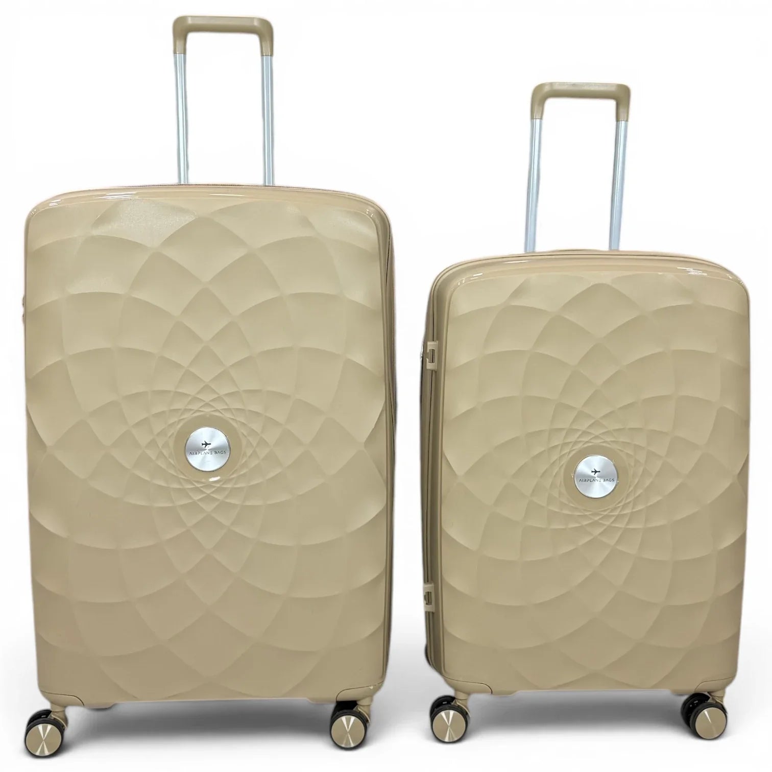 Airplane Premium Travel , Set 3 Bags ( Beige ) 22 , 26, 30 inch