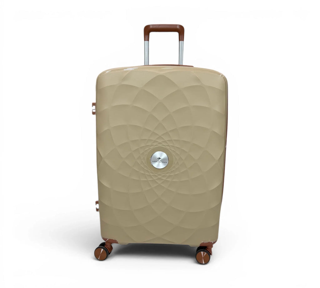 Airplane Premium Travel , Set 3 Bags ( Beige*coffee  ) 22 , 26, 30 inch