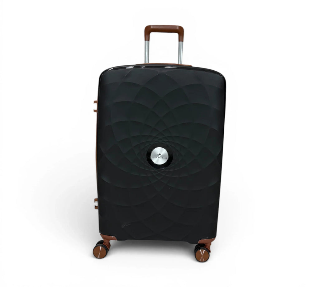 Airplane Premium Travel , Set 3 Bags ( Black*Brown  ) 22 , 26, 30 inch