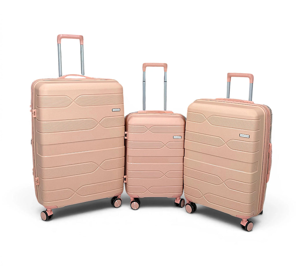 Airplane Elite Travel Bags – 3 Piece Set ( PInk ) 20 , 24, 28 inch
