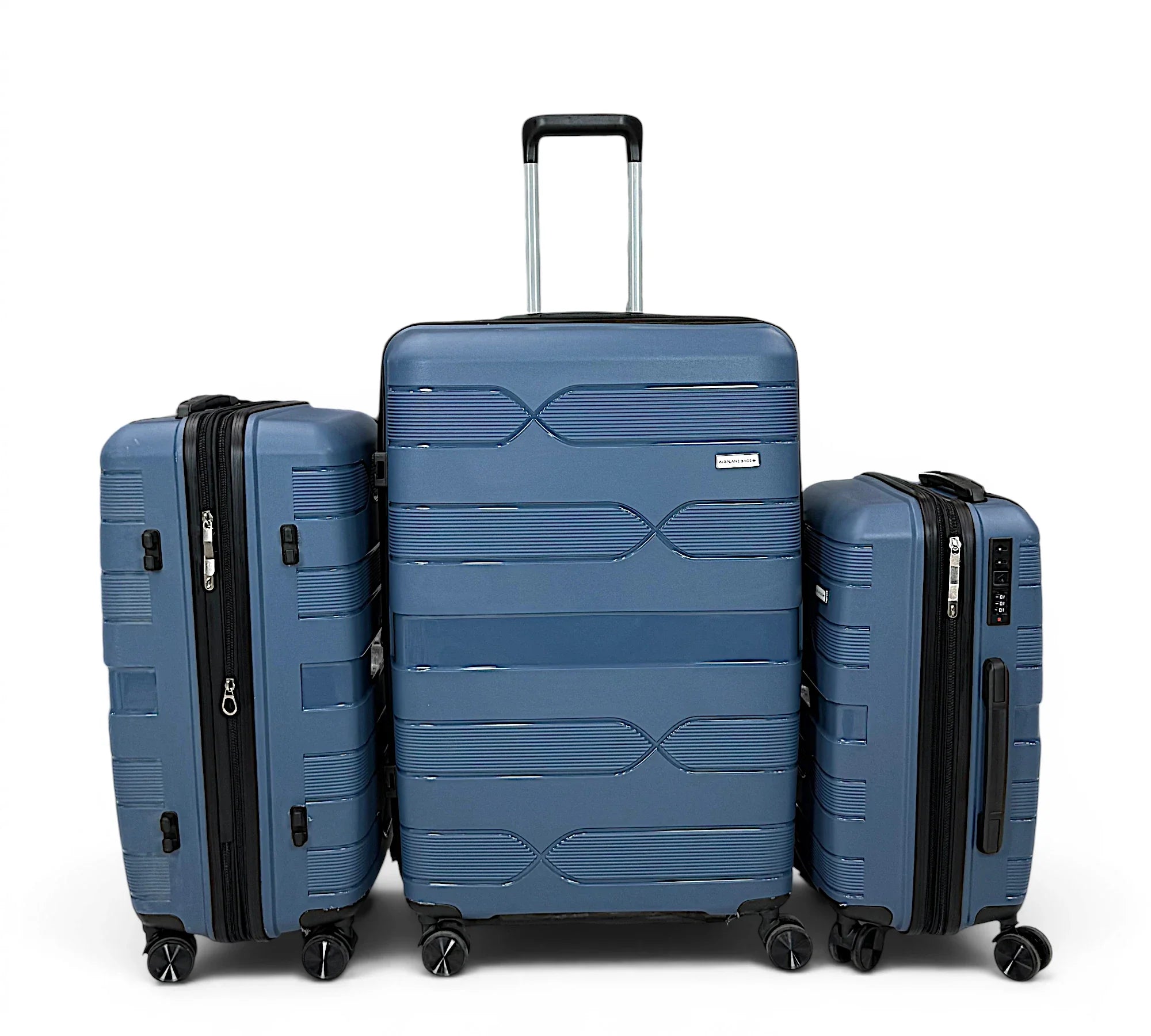 Airplane Elite Travel Bags – 3 Piece Set ( Petrol Blue ) 20 , 24, 28 inch