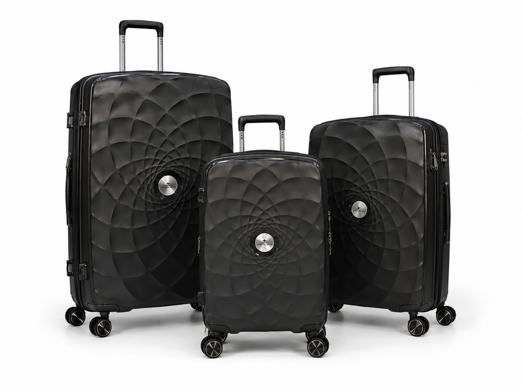 Airplane Premium Travel , Set 3 Bags ( Black ) 22 , 26, 30 inch