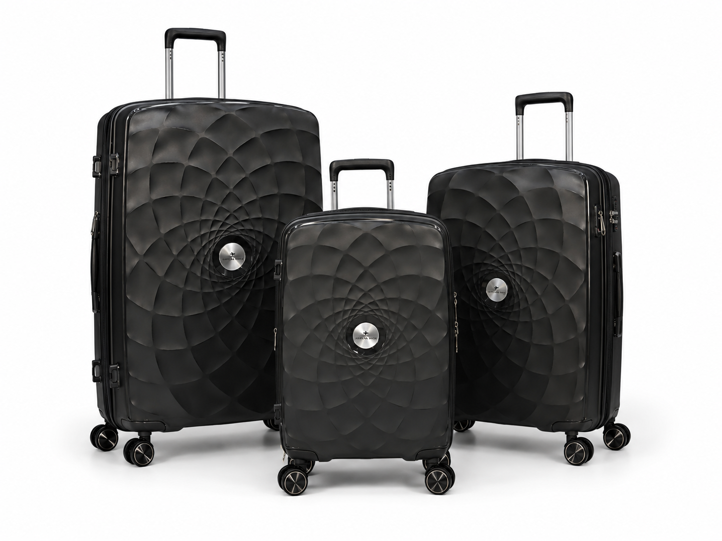 Airplane Premium Travel , Set 3 Bags ( Black ) 22 , 26, 30 inch