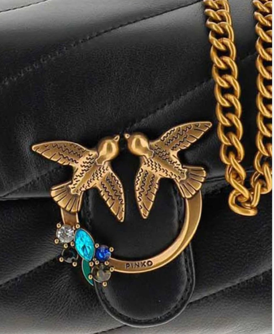 Pinko Big Lady Love Bag Puff Chevron