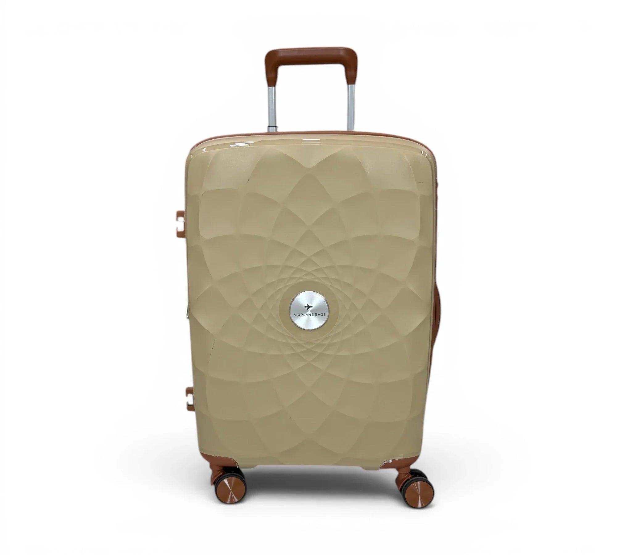 Airplane Premium Travel , Set 3 Bags ( Beige*coffee  ) 22 , 26, 30 inch